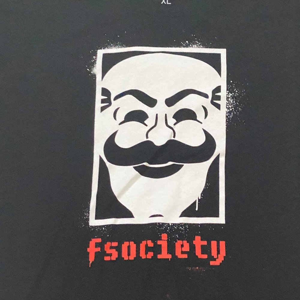 F Society Mr. Robot Hacker Anonymous T-Shirt - image 2
